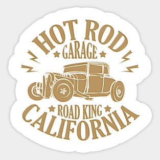 Hot rod garage. Road king Sticker